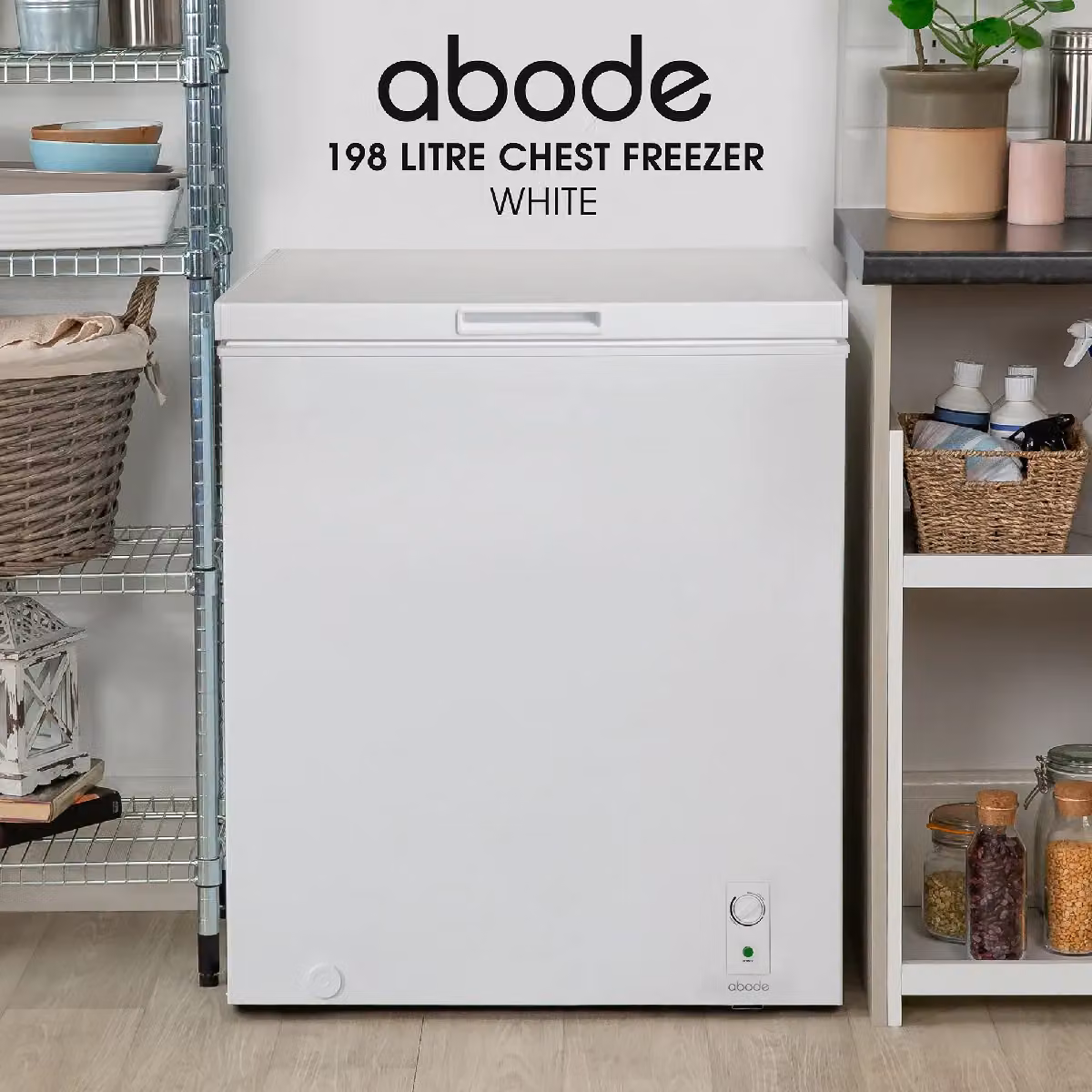 Abode 198L Freestanding Chest Freezer in White – 2