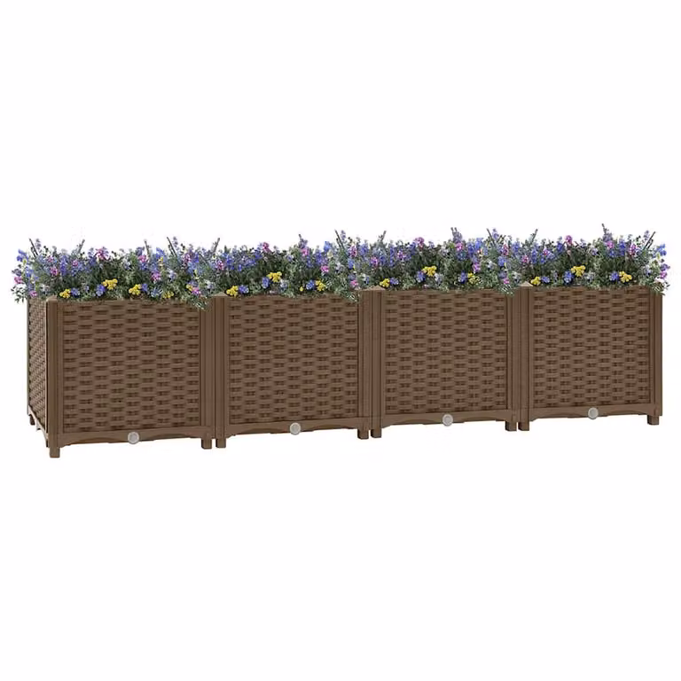 Berkfield Home Brown Polypropylene Raised Bed W/D/H: 160 x 40 x 38 cm