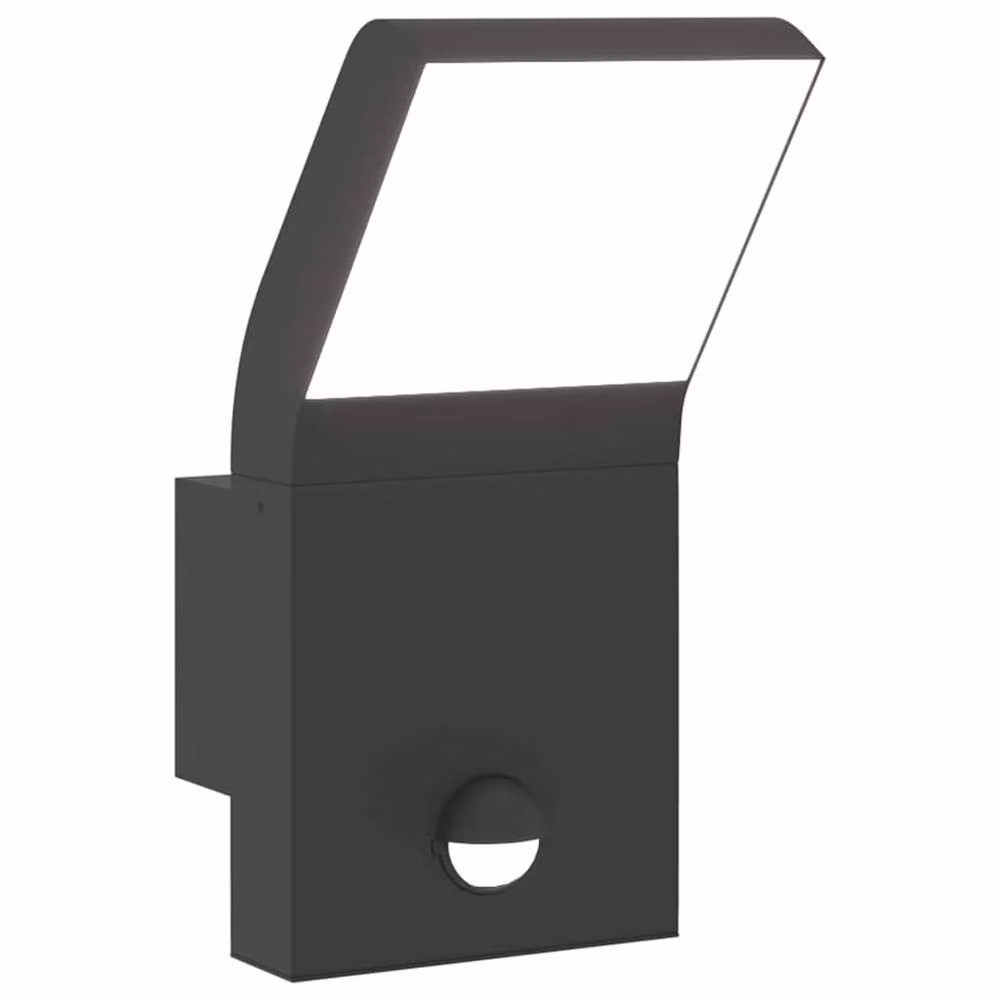 Berkfield Home Black Die-cast Aluminium Outdoor LED Wall Light with Motion Sensor – 2