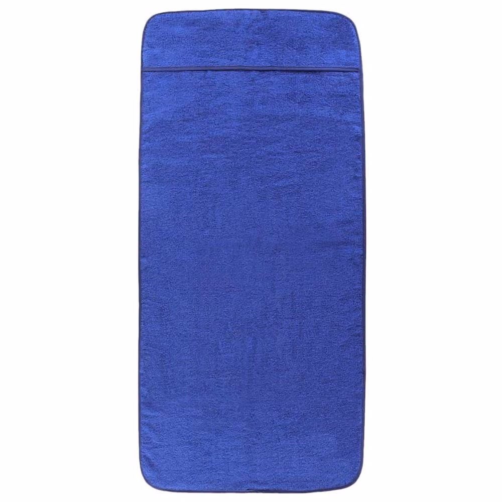 Berkfield Home 2-Piece Set of Quick-Drying and Fluffy Blue Beach Towels, W: 60 cm, H: 135 cm, 400 GSM – 2