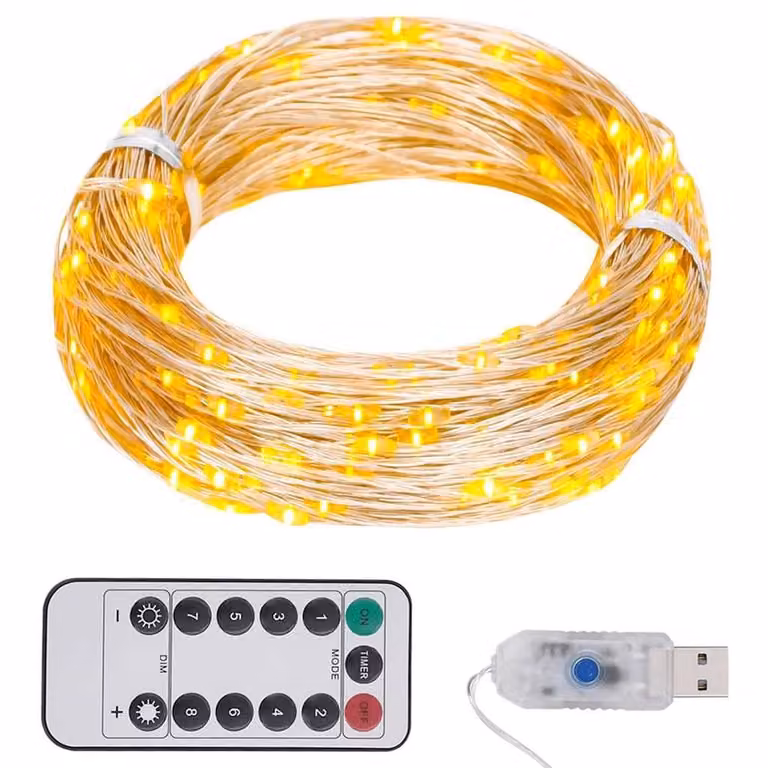 Berkfield Home Warm White LED String Light with 150 LEDs and Remote Control, 15 m
