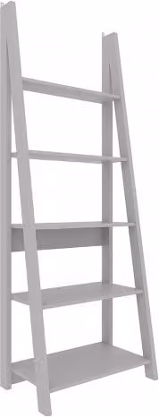LPD Tiva Grey 5 Tier Ladder Bookcase