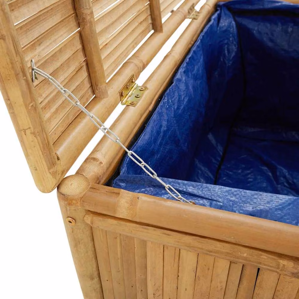 Berkfield Home Garden Storage Box in Brown Bamboo, W/D/H: 110 x 52 x 55 cm – 3