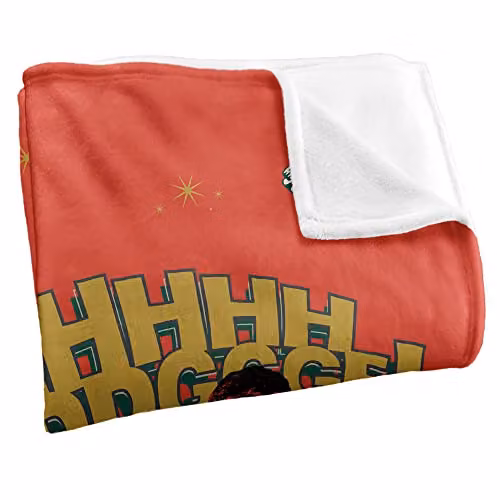 Warner Bros. A Christmas Story Oh Fudge Super Soft Fluffy Fleece Throw Blanket, Multicolour, W: 91 cm, D: 147 cm – 2