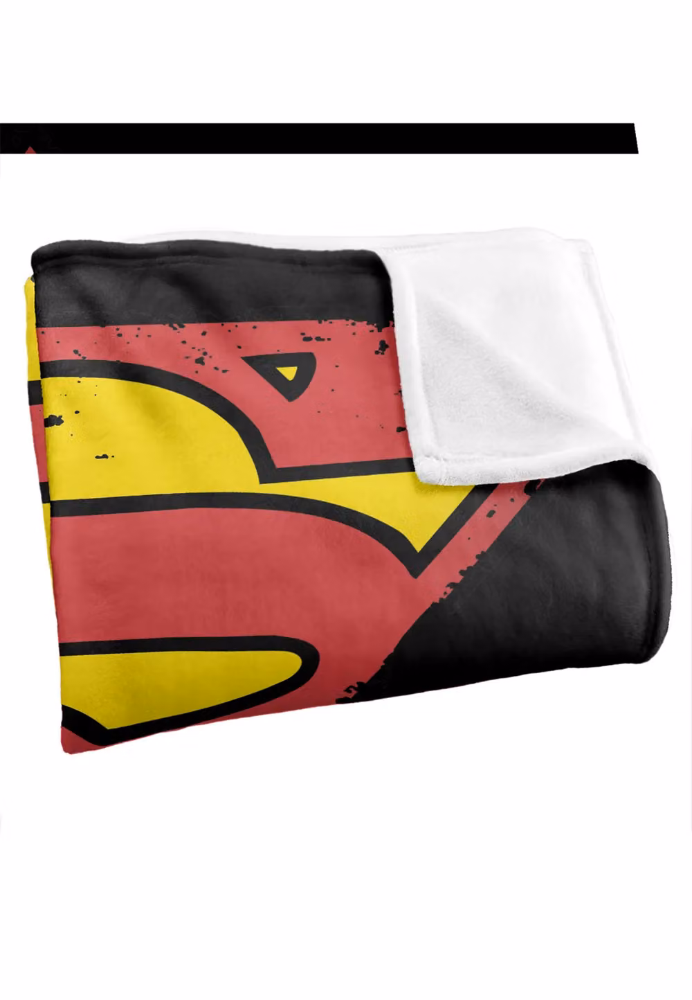 Logovision Superman Logo Super Soft Fleece Throw Blanket, White and Multicolour, W: 152 cm, D: 127 cm – 2