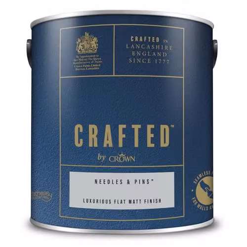 Crown Crafted Matt Emulsion Paint Needles & Pins Grey 2.5L – 4