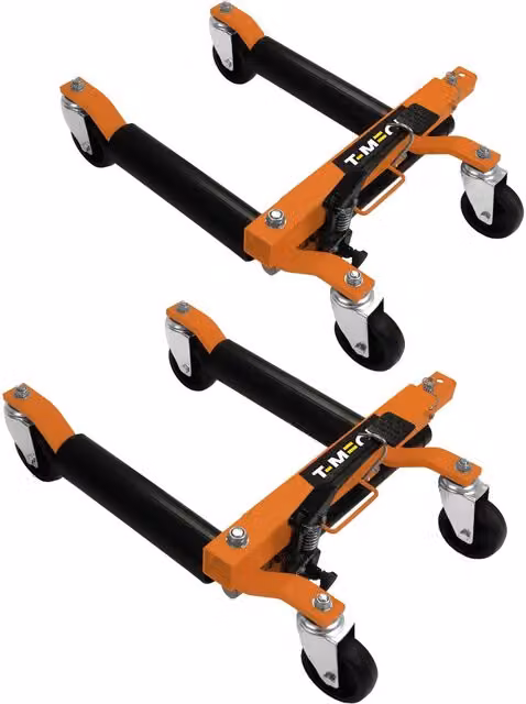 Monstershop Pair of Orange Hydraulic Positioning Skates in Steel – 1