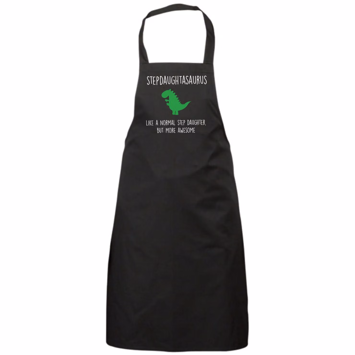 60 Second Makeover Stepdaughtasaurus Dinosaur Apron in Black Cotton – 2