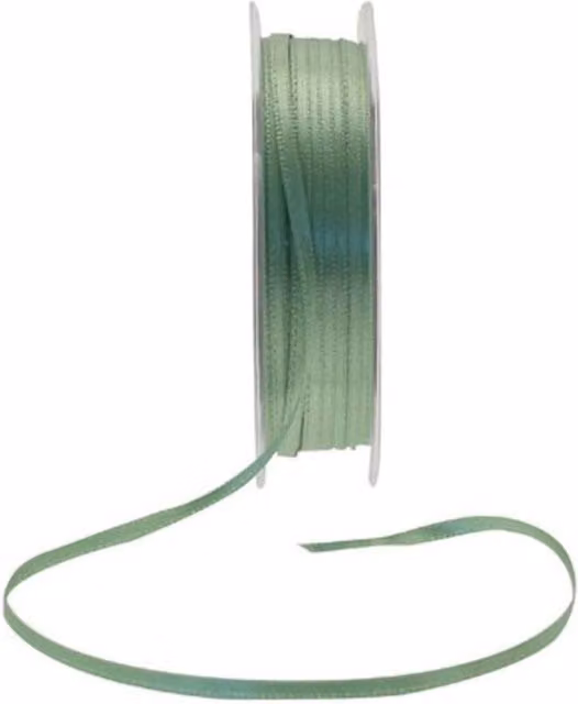 KDMD Moss Green Satin Ribbon 3 Pack, 3mm