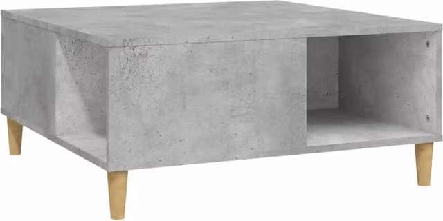 Berkfield Home Concrete Grey Square Coffee Table, W/D/H: 80 x 80 x 36.5 cm – 1
