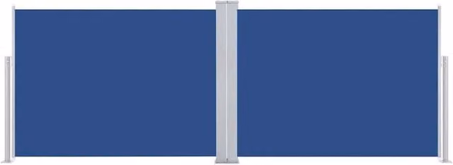 Berkfield Home Blue Retractable Side Awning W/H: 120 x 1000 cm