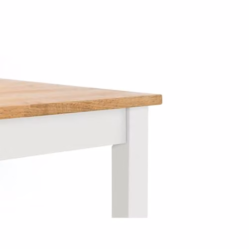 Julian Bowen Coxmoor Square Dining Table in Ivory and Oak – 2