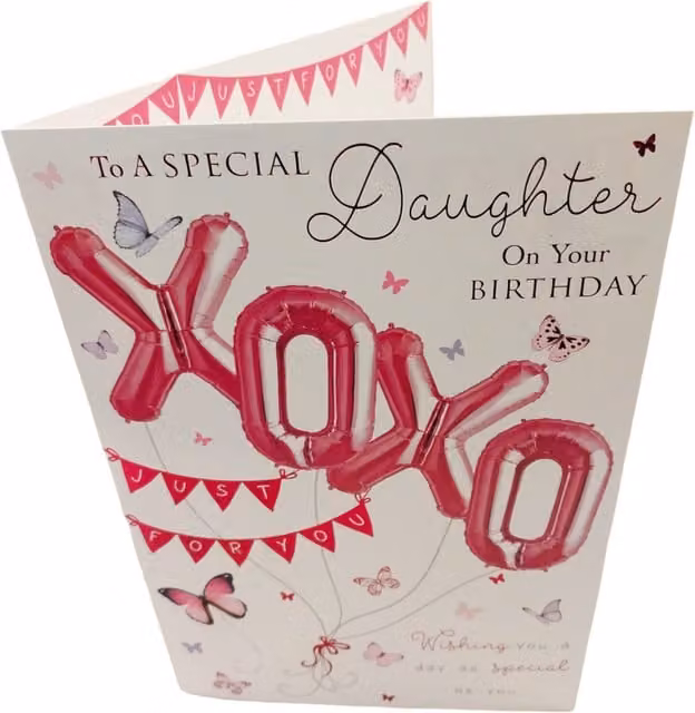 Balloon Boutique To a Special Daughter on your Birthday Greeting Card, Multicolour