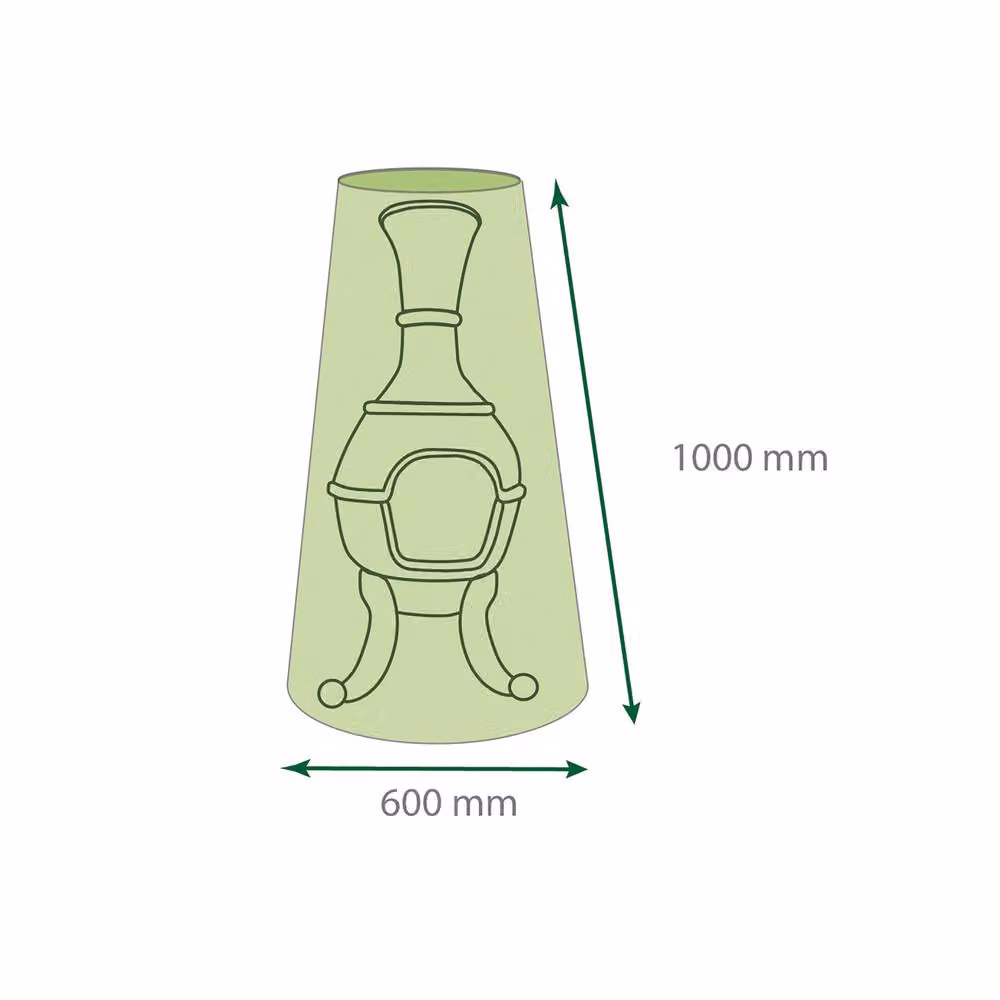 St Helens Home & Garden Water Resistant Chiminea Cover, Green, W/D/H: 100 x 60 x 60 cm – 2