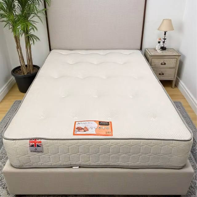 Knight Sleep Hybrid Bonnell Sprung Memory Tufted Dual Sided Mattress, White, Small Double, W/D/H: 120 x 200 x 25 cm
