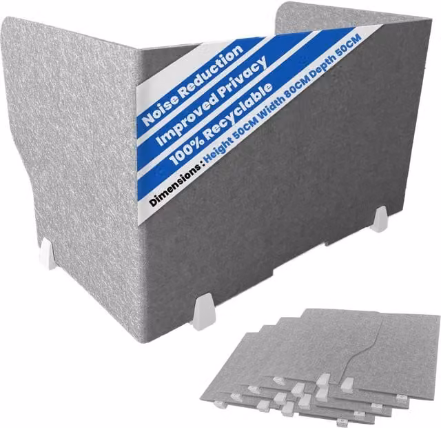 ReFind Desk Divider Pro White Plastic W/H: 80 x 50 cm