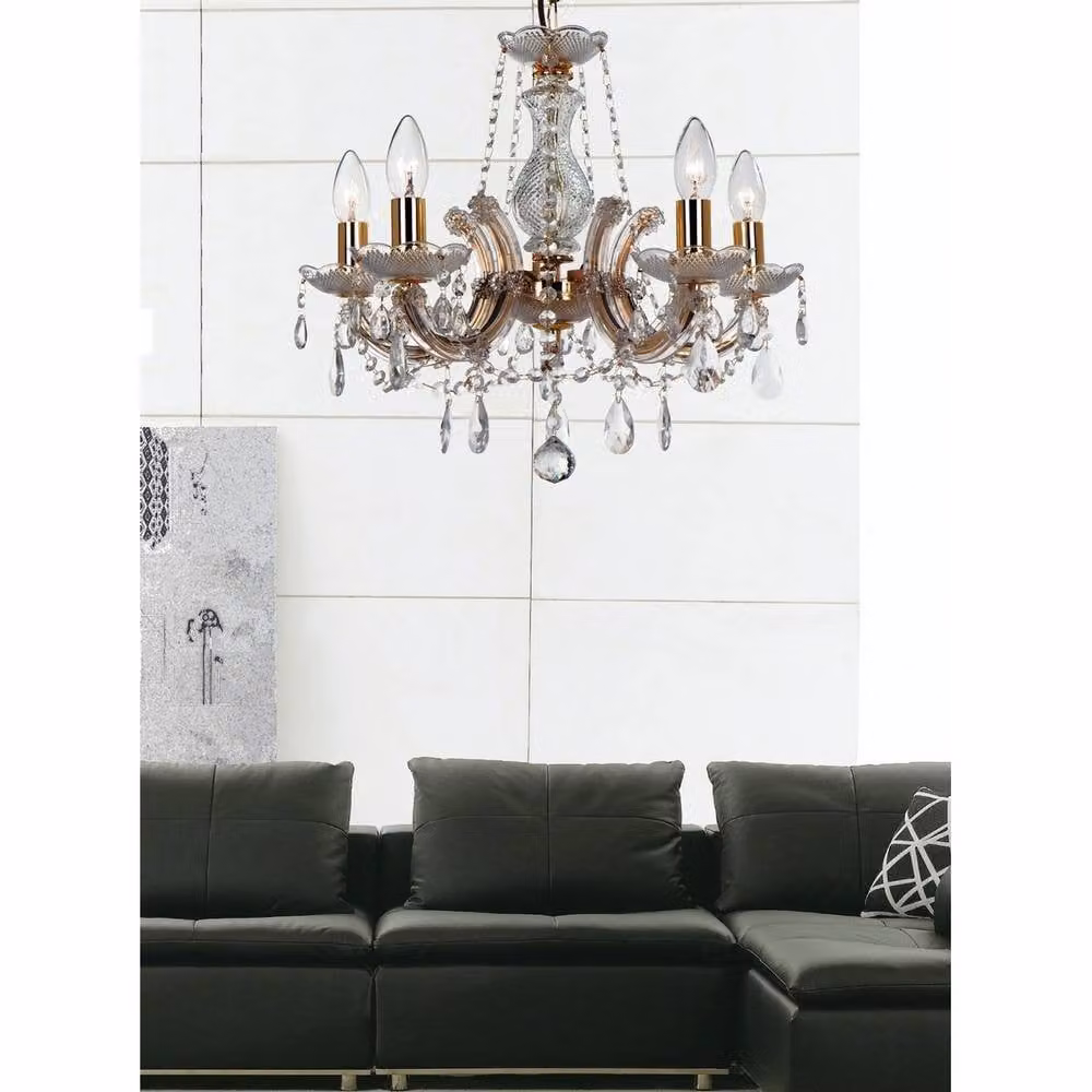 Netlighting Gabrielle 8 Light Acrylic Wall Sconce in Chrome and Silver with E14 Base – 4