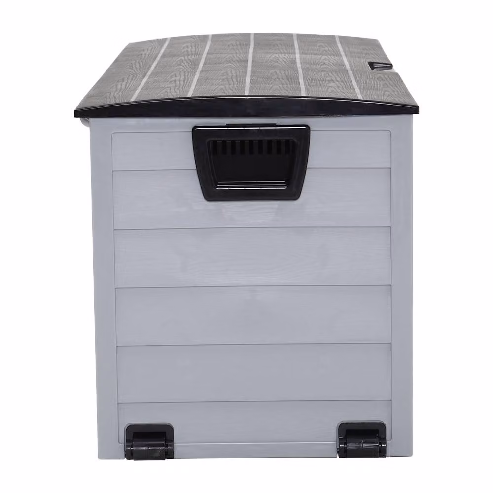 Living and Home 290L Plastic Large Outdoor Garden Storage Box with Wheels in Black – 5