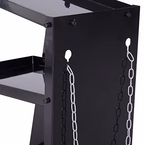 DURHAND Three-Tier Steel Welding Cart with Gas Bottle Storage and Wheels, Black, W/D/H: 70.0 x 50.0 x 39.0 cm – 8