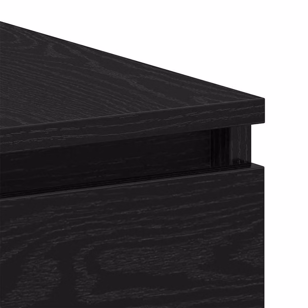 Berkfield Home Modern Writing Desk, Black Oak, W/D/H: 140 x 50 x 76 cm – 4