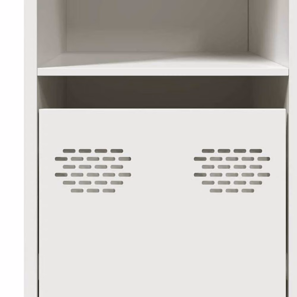 Berkfield Home White Matt Metal Sideboard W/D/H: 135 x 39 x 73.5 cm – 3