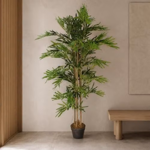Leaf Design UK Green Artificial Bamboo Tree, Height: 150 cm, Width: 60 cm, Depth: 60 cm – 2