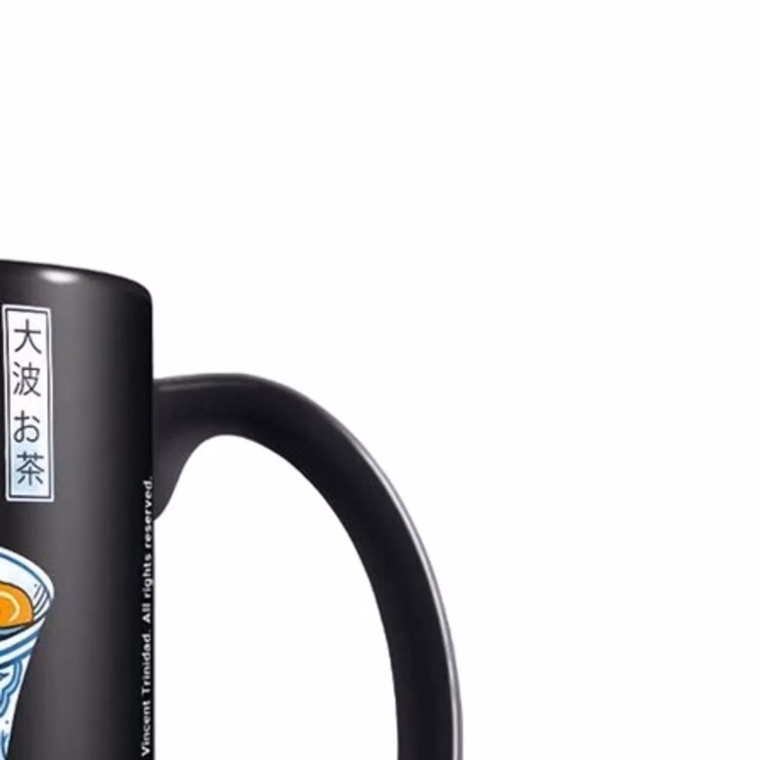 Vincent Trinidad The Great Kanagawa Ceramic Tea Mug in Jet Black – 2