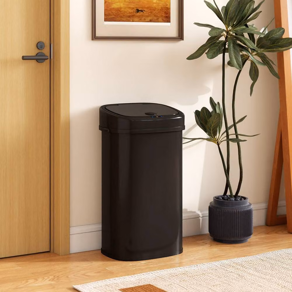 Costway 58L Infrared Motion Sensor Automatic Touchless Garbage Can in Black – 4