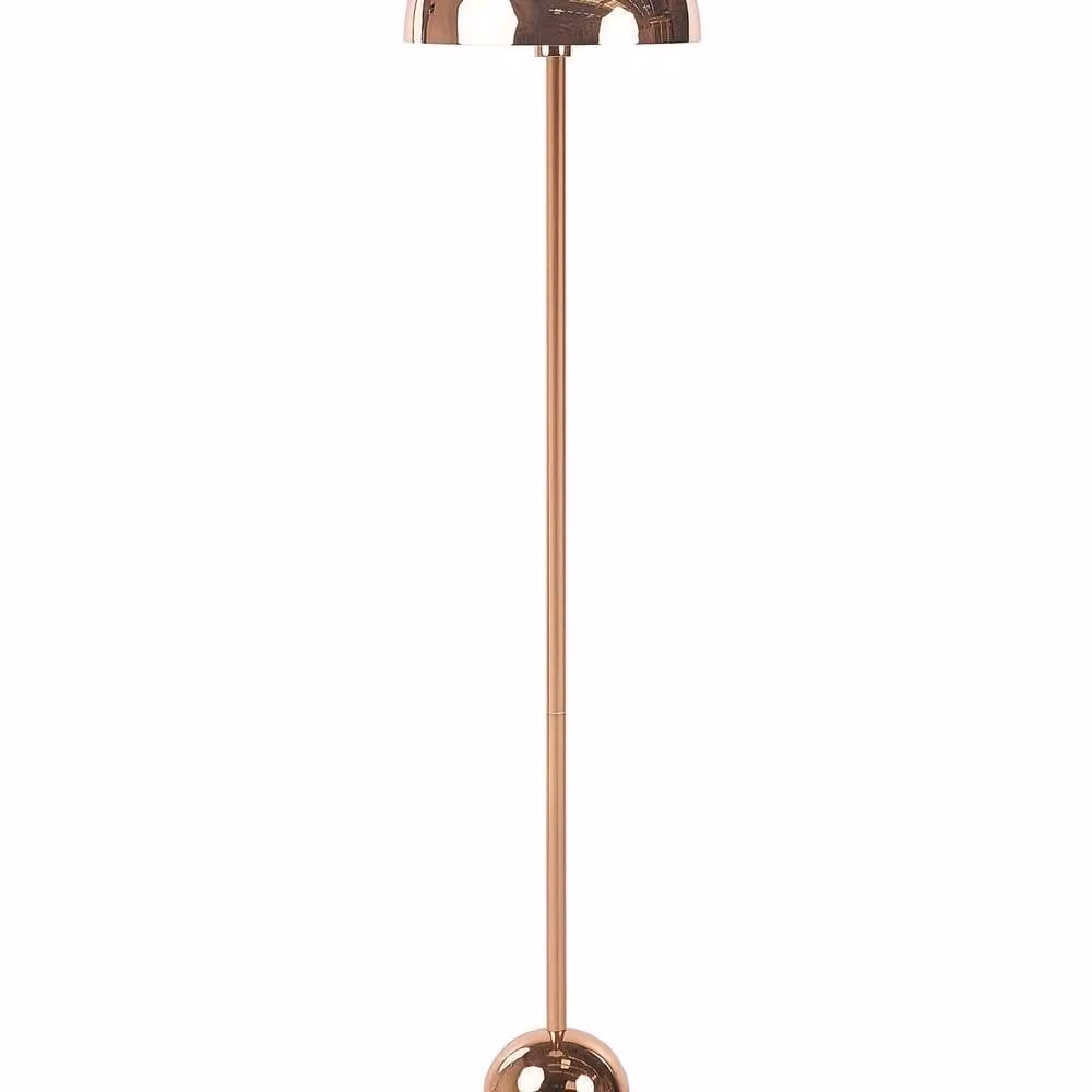 Wyld and Coco Copper Floor Lamp with Round Shade, Height: 158 cm – 1
