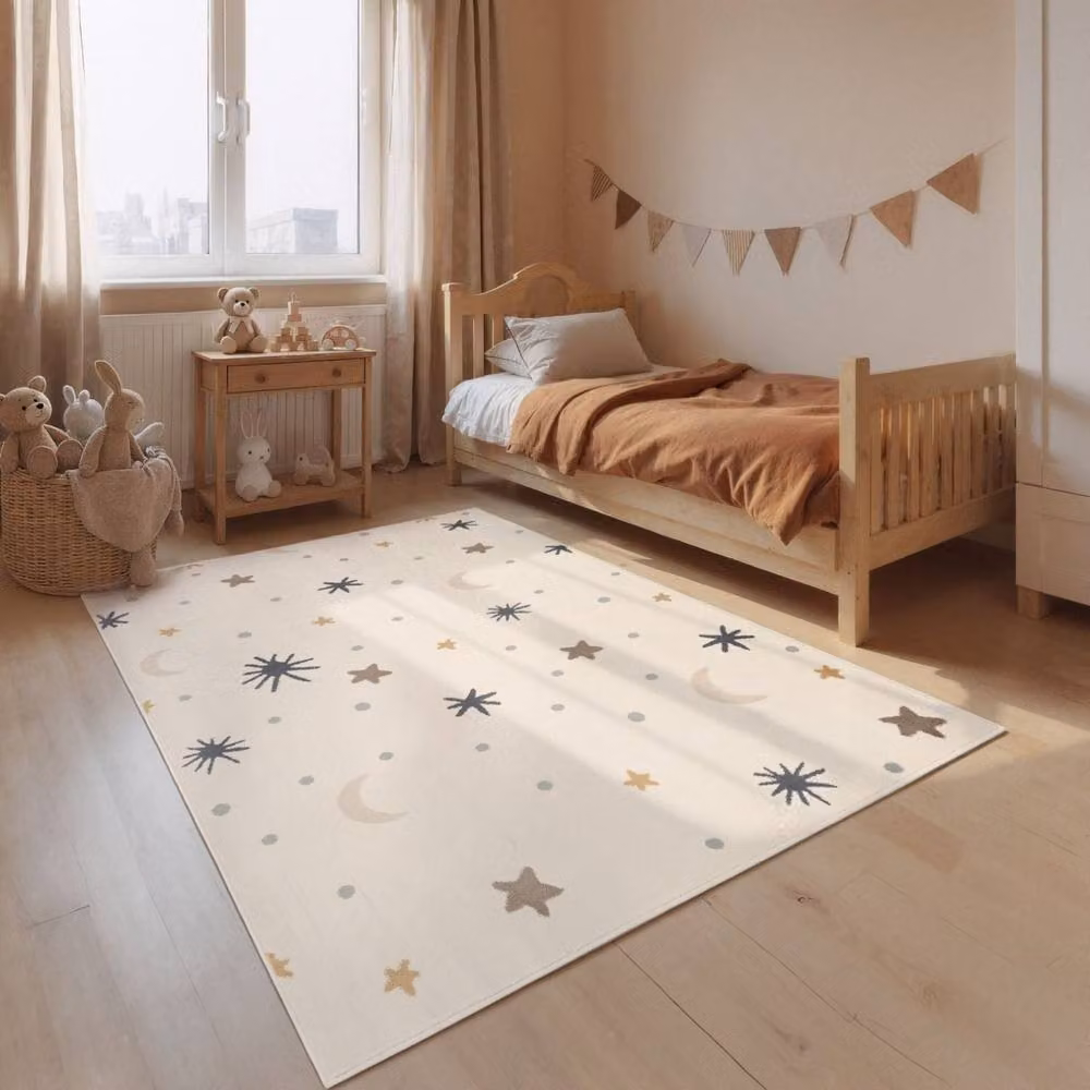 THE RUGS Adventures Kids Moony Cream Multicolour Rectangular Rug, W: 120 cm, L: 170 cm – 3
