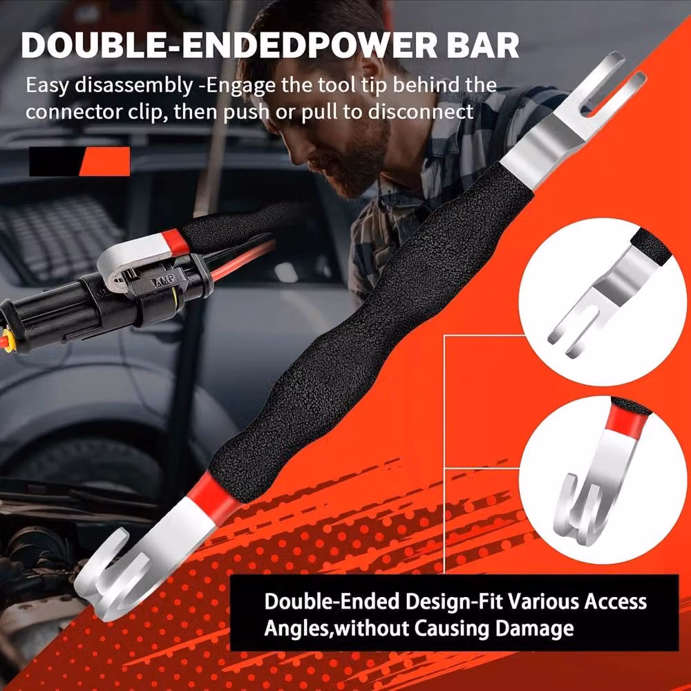 Nordara 3-Piece Car Electrical Disconnect Pliers Connector Repair Tool Set in Black – 4