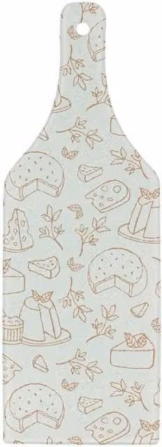 Purely Home Multicolour and Gold Glass Cheese and Bottle Serving Board