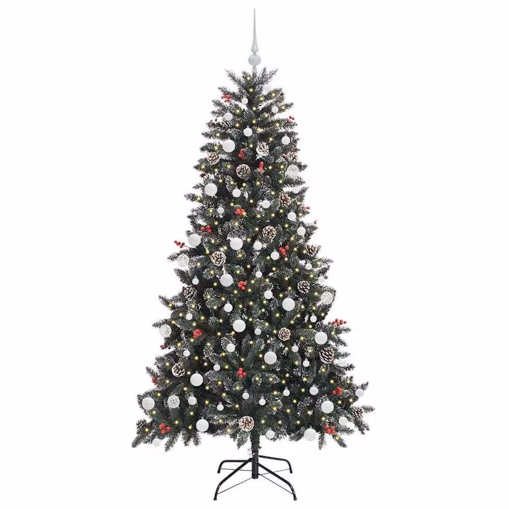 Berkfield Home Artificial Christmas Tree with 300 LEDs, Green, W/D/H: 99 x 99 x 180 cm – 3