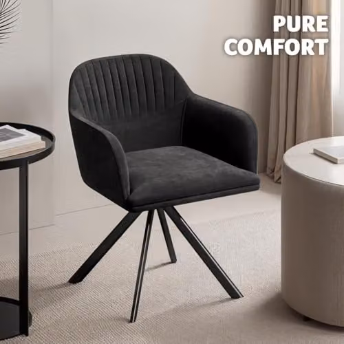 tectake Lona Armchair in Black – 9