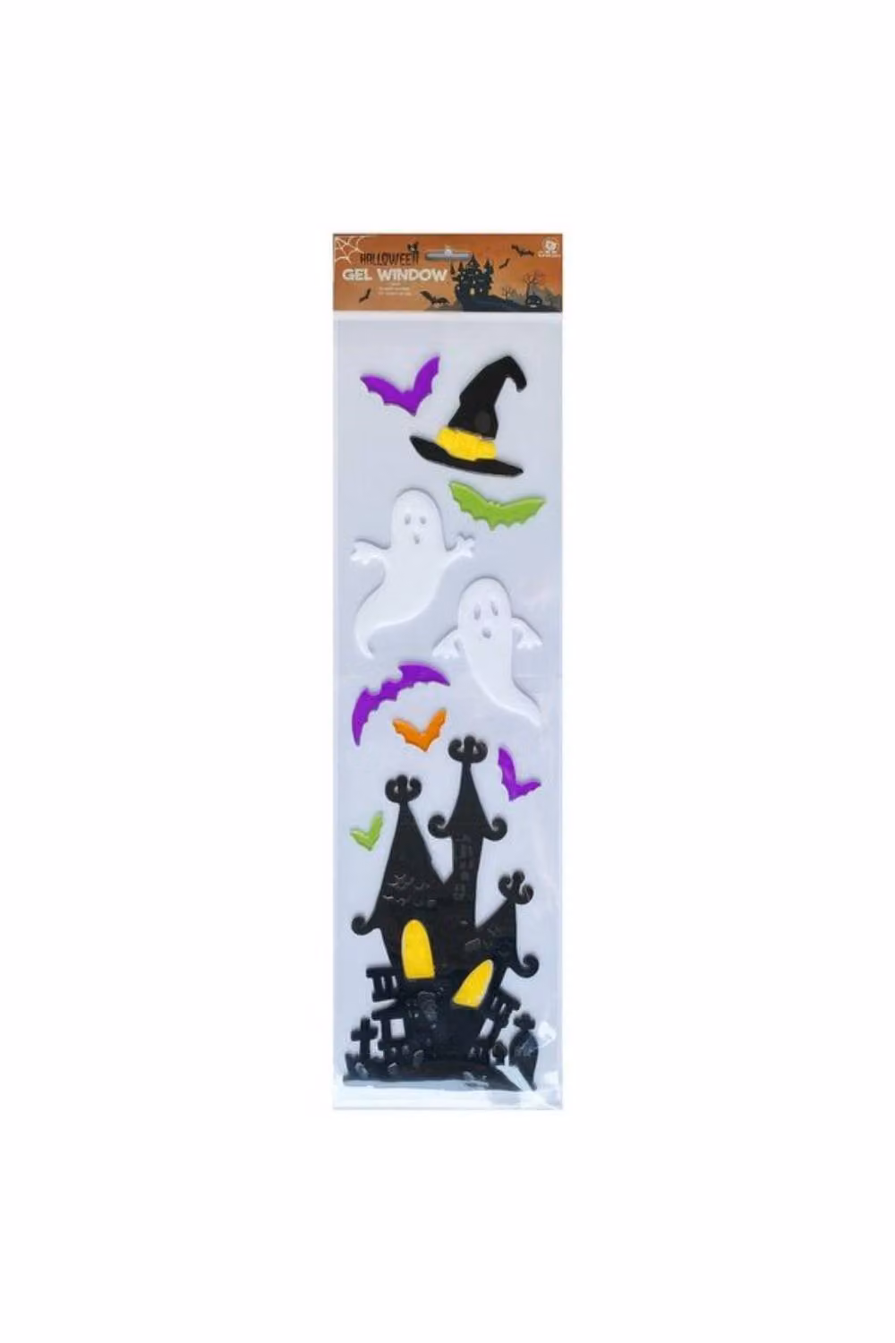 KDMD Spooky Haunted House Halloween Gel Stickers, 4 Pack, Multicolour – 2