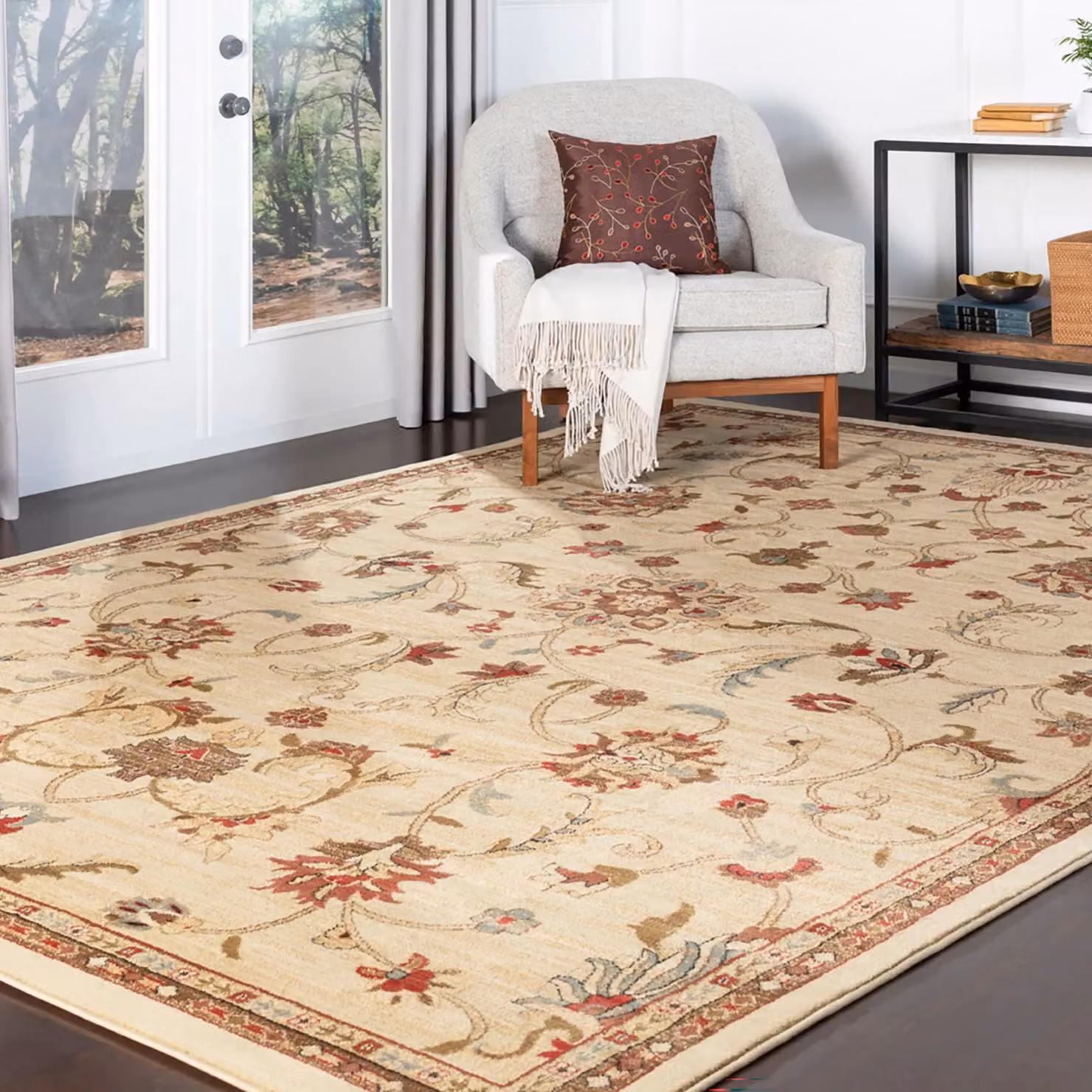Livabliss Riley Vintage Wool Rug in Beige, Brown, Green and Black, W/D: 120 x 160 cm – 2