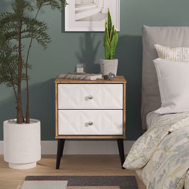 2 U Toledo 2 Drawer Bedside Cabinet in Dark Brown – 1