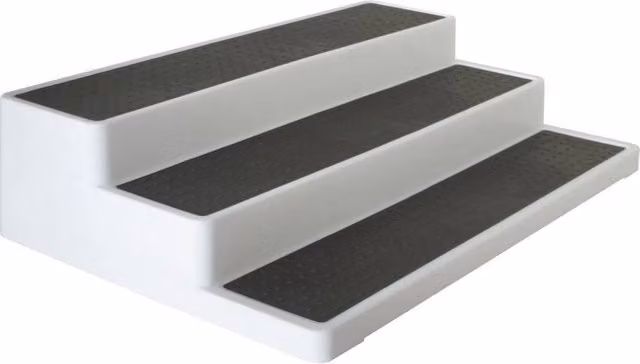 PAWNORA 3 Tier Freestanding Plastic Shelf Organiser in Matt Grey