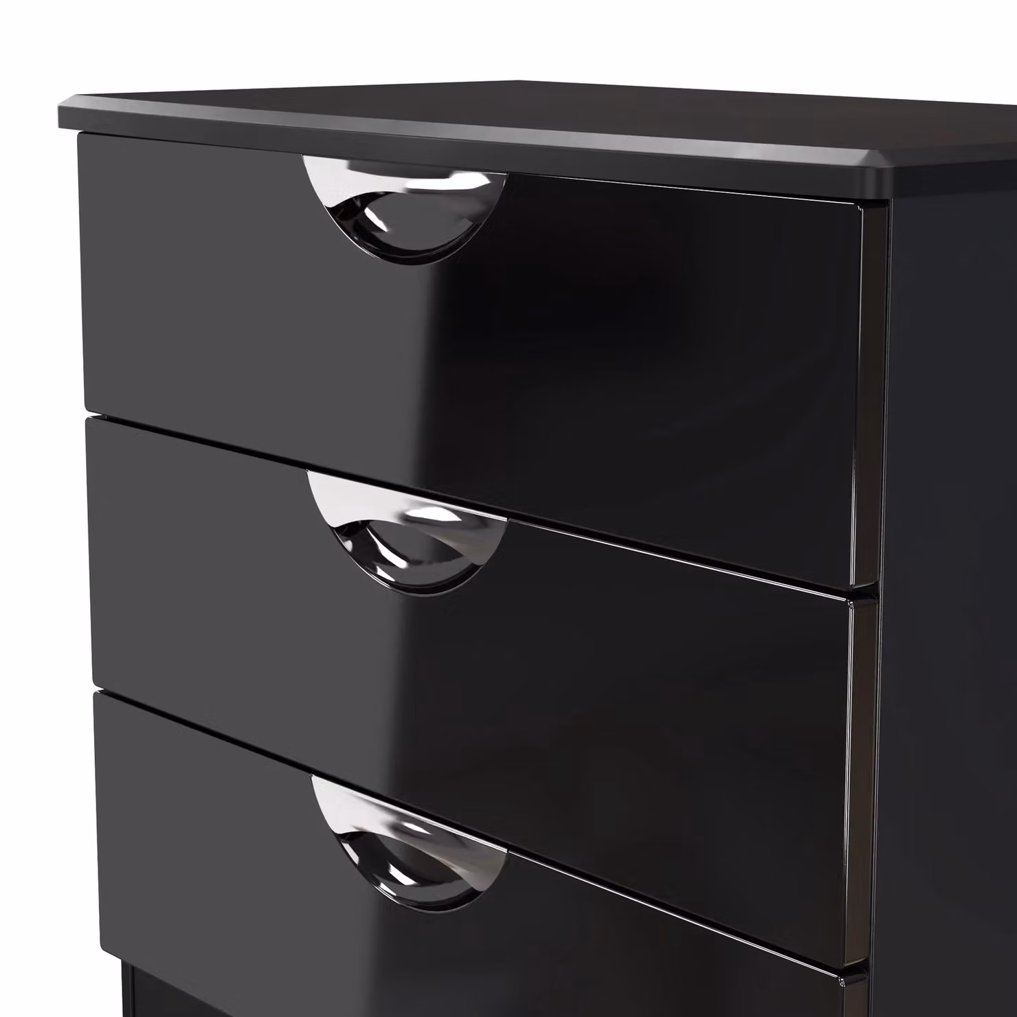 Ready Assembled 2 U Holborn 3 Drawer Chest in Black – 4