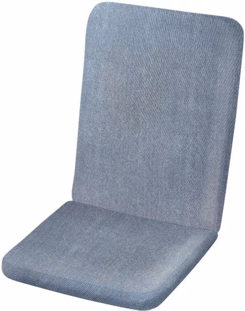 Livinluxury Water Repellent Full Chair Seat and Back Pad in Grey with Removable Washable Polyester Cover