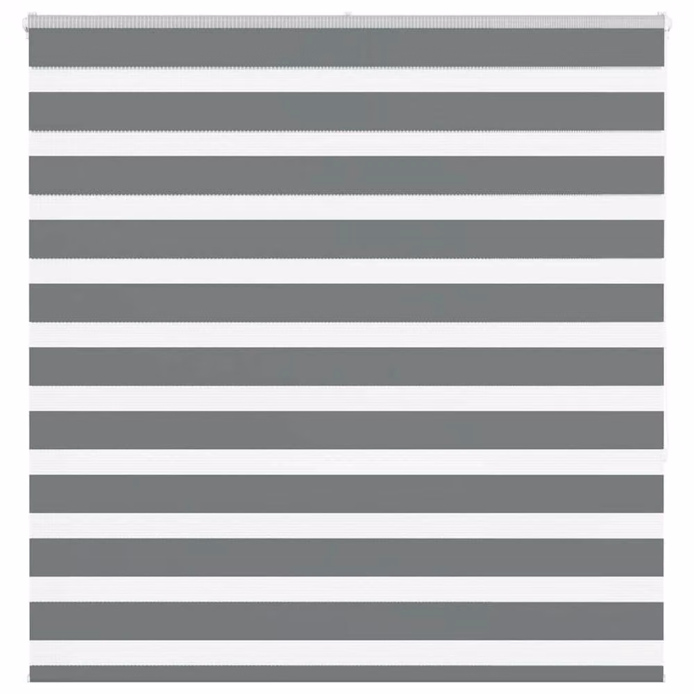 Berkfield Home Zebra Blind in Dark Grey, Polyester Fabric, W: 140 cm, H: 150 cm – 2