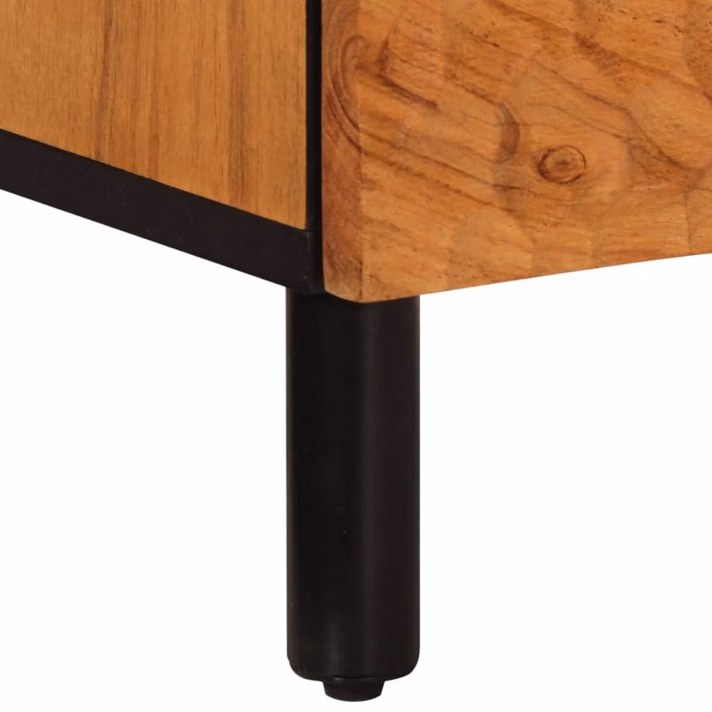 Berkfield Home Beautiful Bedside Cabinets, Set of 2, Brown Acacia Wood, W/D/H: 40 x 33 x 46 cm – 8