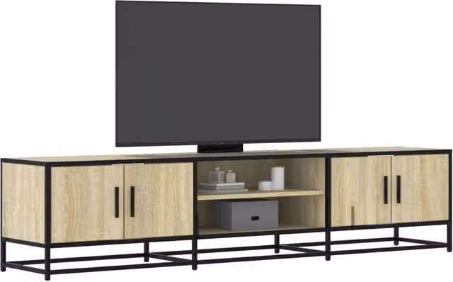 Berkfield Home Industrial TV Cabinet in Sonoma Oak Brown, W/D/H: 180 x 41 x 41 cm