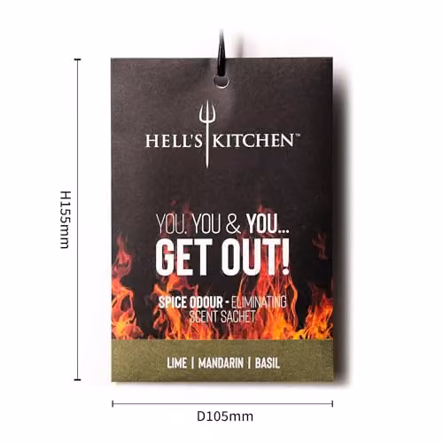 Hell's Kitchen Lime, Mandarin and Basil Scented Sachets, 6 Pack, Black – 2
