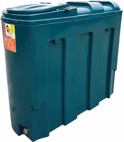 Atlantis Tanks EasyTank Slimline Bunded Plastic Oil Tank, 1000 Litre, Green