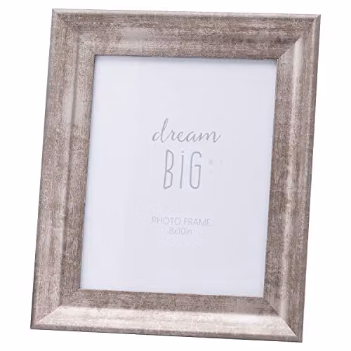 Hill Interiors Vintage Silver Rectangular Wood Single Photo Frame, W/D/H: 14.8 x 3.2 x 19.8 cm