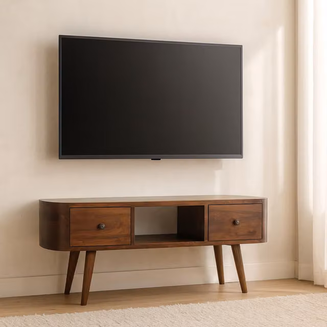 Artisan Furniture Mango Wood Scandinavian Media Unit in Brown