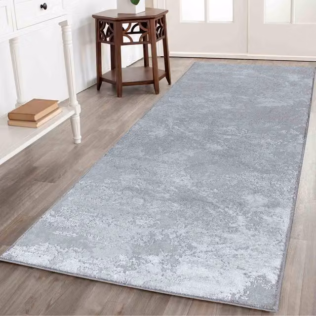 Desire Rugs Modern Abstract Grey Runner Rug, W: 60 cm, L: 220 cm