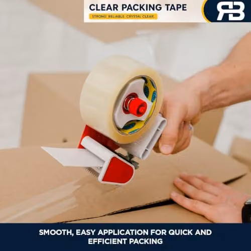 AQUARIUS Transparent Strong Packing Tape, 24 Rolls, Width: 48 mm, Length: 66 m – 3