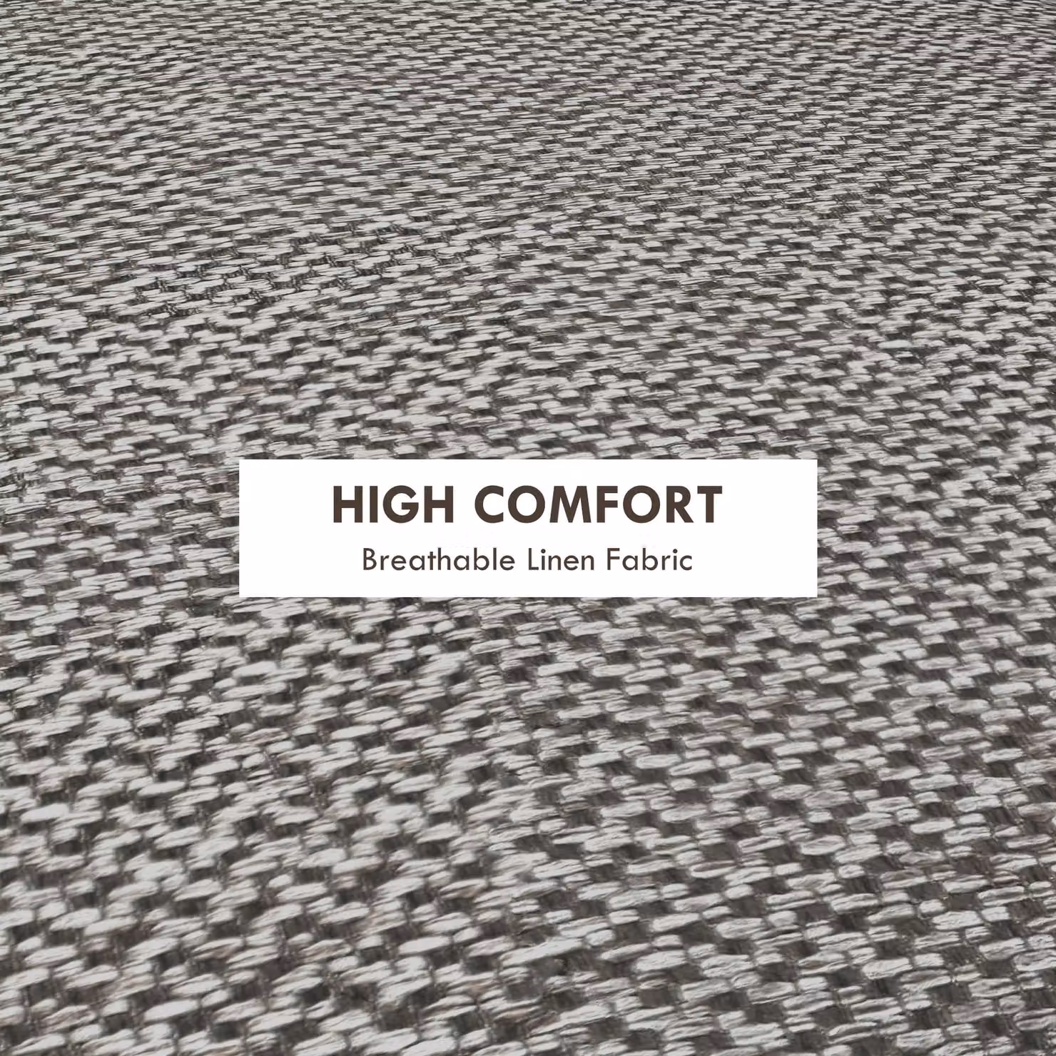 HOMCOM Round Linen Fabric Ottoman Stool with Storage and Padded Seat in Light Grey – 5